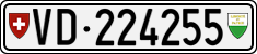 License plate of Switzerland, Cars