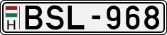 license plates of Hungary, Cars (1990)
