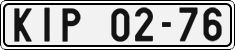 License plate of the Czech Republic, Cars (1960)