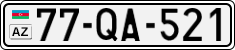 License plate of Azerbaijan, Cars