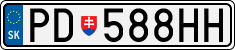 License plate of Slovakia, Cars