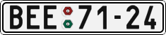 License plate of the Czech Republic, Cars (1960)