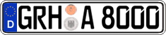 German license plate, Regular plates