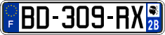 French license plate, SIV (ordinary)
