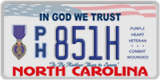 North Carolina, Specialty plates (A/B XXXX)