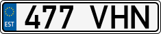 License plate of Estonia, Regular car plates