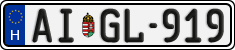 license plates of Hungary, Regular plates (2022)