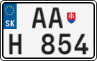 License plate of Slovakia, Oldtimers