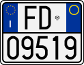 License plate of Italy, Motorcycles (1994 year series)