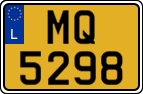License plate of Luxembourg, 2003 year system