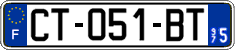 French license plate, SIV (ordinary)