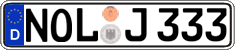 German license plate, Regular plates