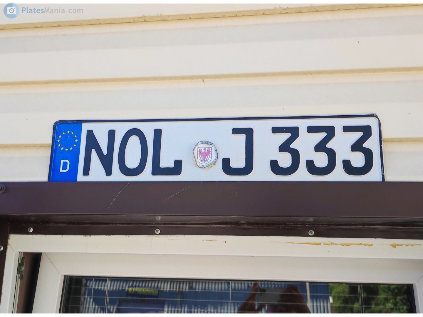 NOL J 333, License plate without vehicle 