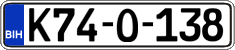 License plate of Bosnia and Herzegovina, Regular plates