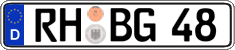 German license plate, Regular plates