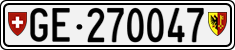 License plate of Switzerland, Cars