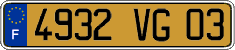 French license plate, FNI