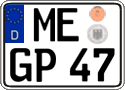 German license plate, Regular plates