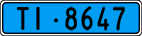 License plate of Switzerland, Work and fire vehicles (blue)