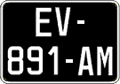 French license plate, SIV (oldtimers)