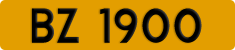License plate of Hong Kong, AB 1234