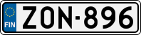 License plate of Finland, Cars