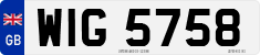 License plate of the United Kingdom, Northern Ireland (1966)