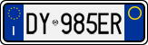 License plate of Italy, Cars (1994 year series)