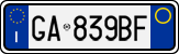 License plate of Italy, Cars (1994 year series)
