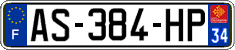 French license plate, SIV (ordinary)
