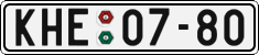 License plate of the Czech Republic, Cars (1960)