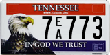 Tennessee, Specialty plates (AB 1234 / 1234 AB / 1AB 234 / 12 AB 34)