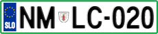 License plate of Slovenia, Cars