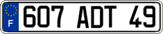 French license plate, FNI