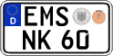 German license plate, Regular plates