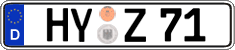 German license plate, Regular plates
