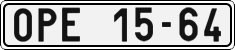 License plate of the Czech Republic, Cars (1960)