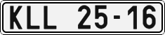 License plate of the Czech Republic, Cars (1960)