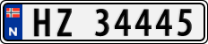 License plate of Norway, Cars