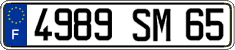 French license plate, FNI