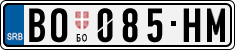 License plate of Serbia, Cars