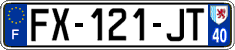 French license plate, SIV (ordinary)
