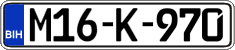 License plate of Bosnia and Herzegovina, Regular plates