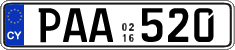 License plate of Cyprus, Regular plates