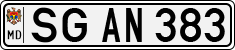 License plate of Moldova, Cars (1992)