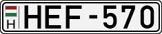 license plates of Hungary, Cars (1990)