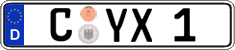 German license plate, Regular plates