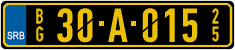 License plate of Serbia, Diplomatic