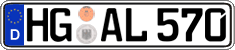 German license plate, Regular plates