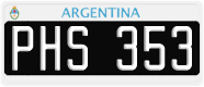 License plate of Argentina, Cars (1995, ABC 123)
